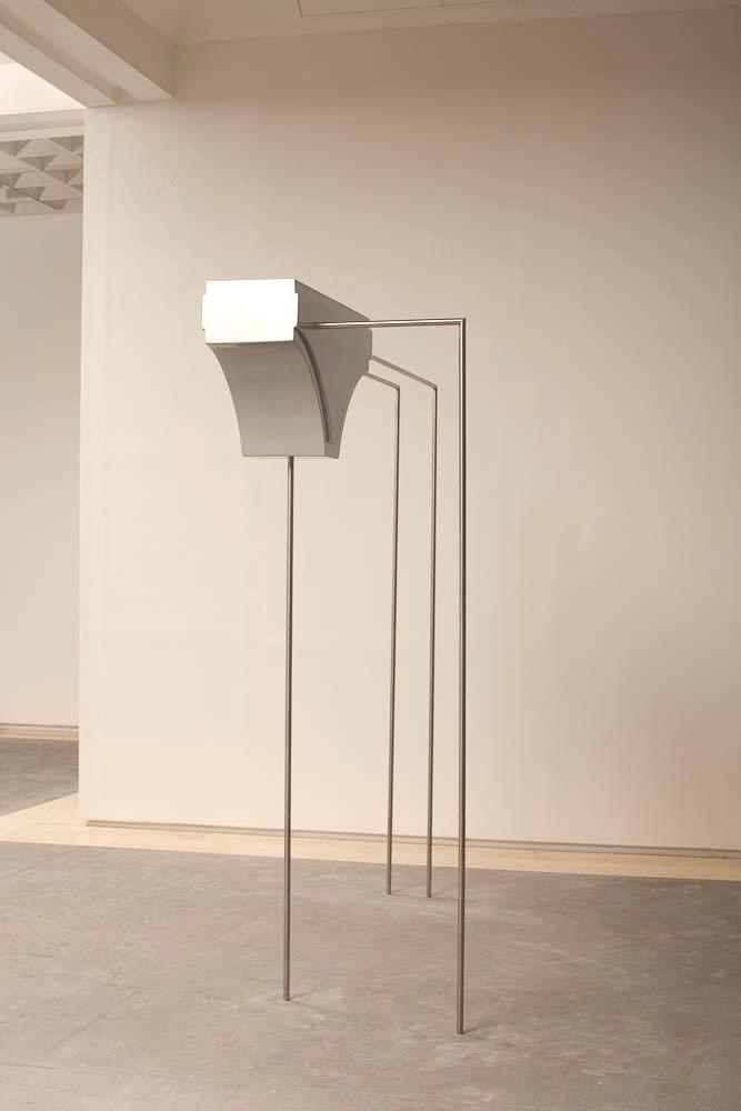 Reuven Israel, Gateway, 2010-2011, Painted MFD and stainless steel, 240 x 84 x 230 cm