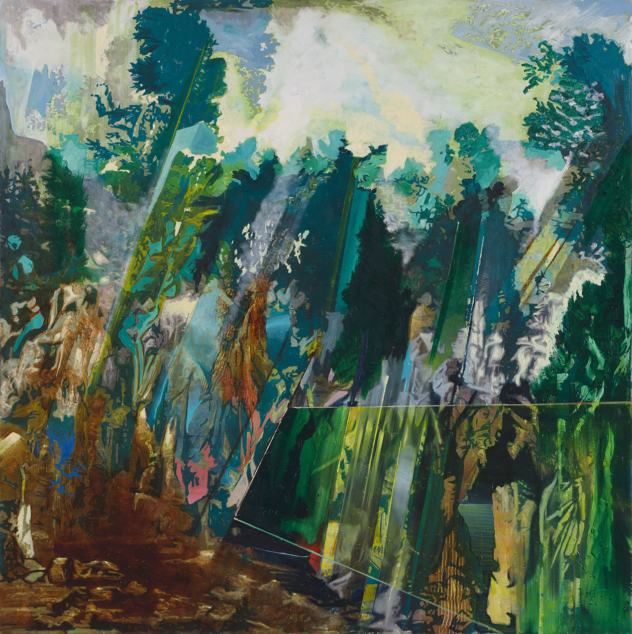 Oren Eliav, Procession, 2015, oil on canvas, 200 x 200 cm