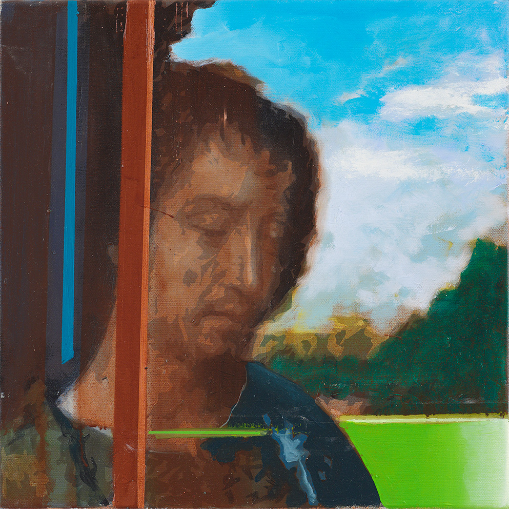 Oren Eliav, Listener, 2016, oil on canvas, 50 x 50 cm