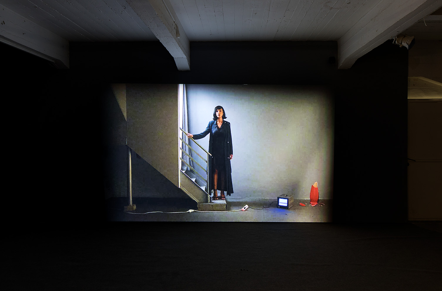 Mark Yashaev, Kamila, 2018, single channel video installation, endless loop. Installation view, Braverman Gallery