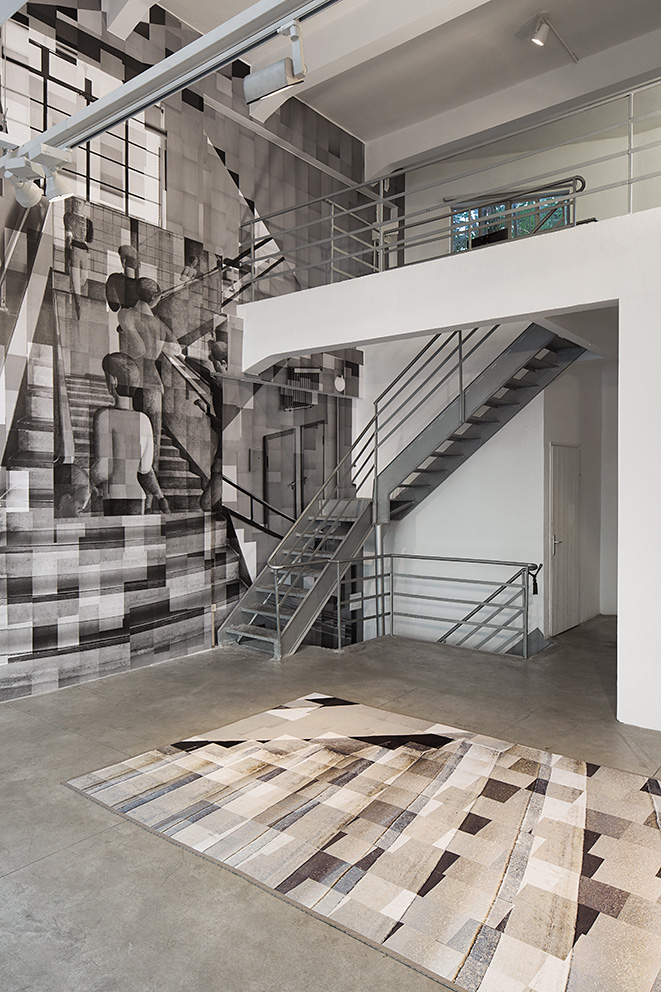 Katharina Gaenssler - Bauhaus Staircase - Dessau New York Tel-Aviv, installation view, Braverman Gallery, 2016