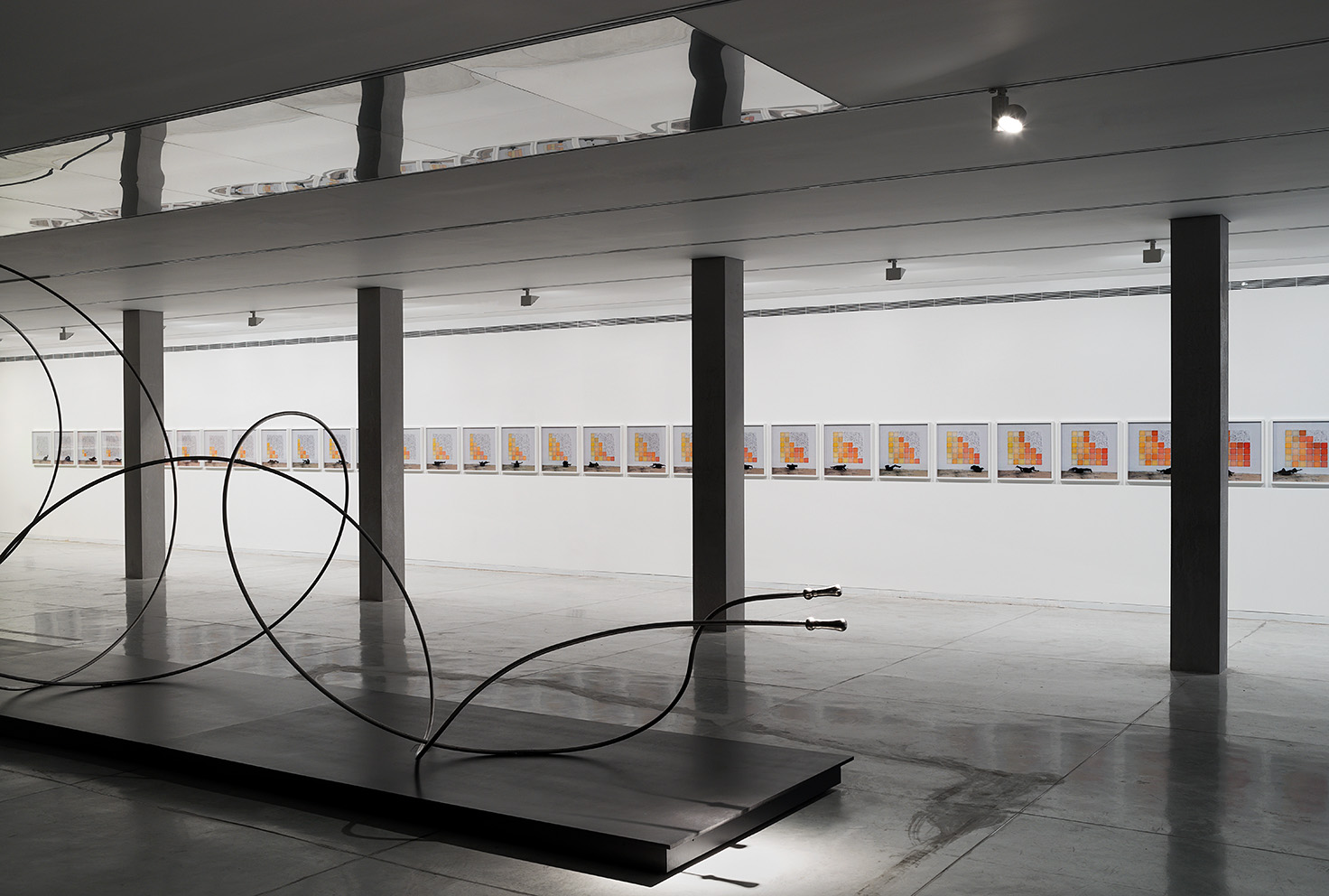 Robin Rhode, Installation shot from Under the Sun at the Tel Aviv Museum of Art, Photo by Elad Sarig