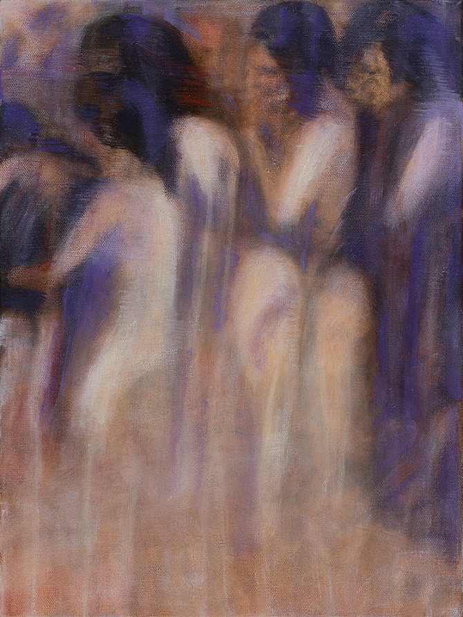 Bracha L. Ettinger, Rachel Pieta Medusa 1, 2015-2018, oil on canvas, 40 x 30 cm