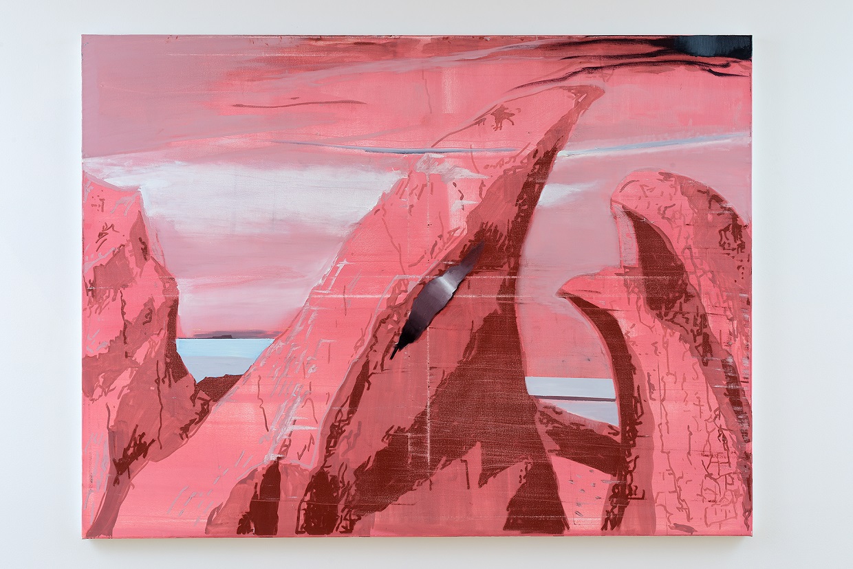 Oren Eliav, Curve, 2020, oil on canvas, 150 x 200 cm