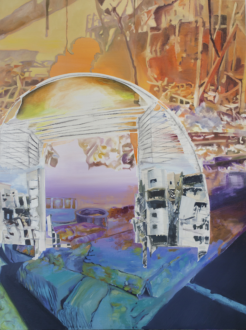 Jenny Aglits
"Downward Movement"
2021
Oil on Canvas
80x110 cm