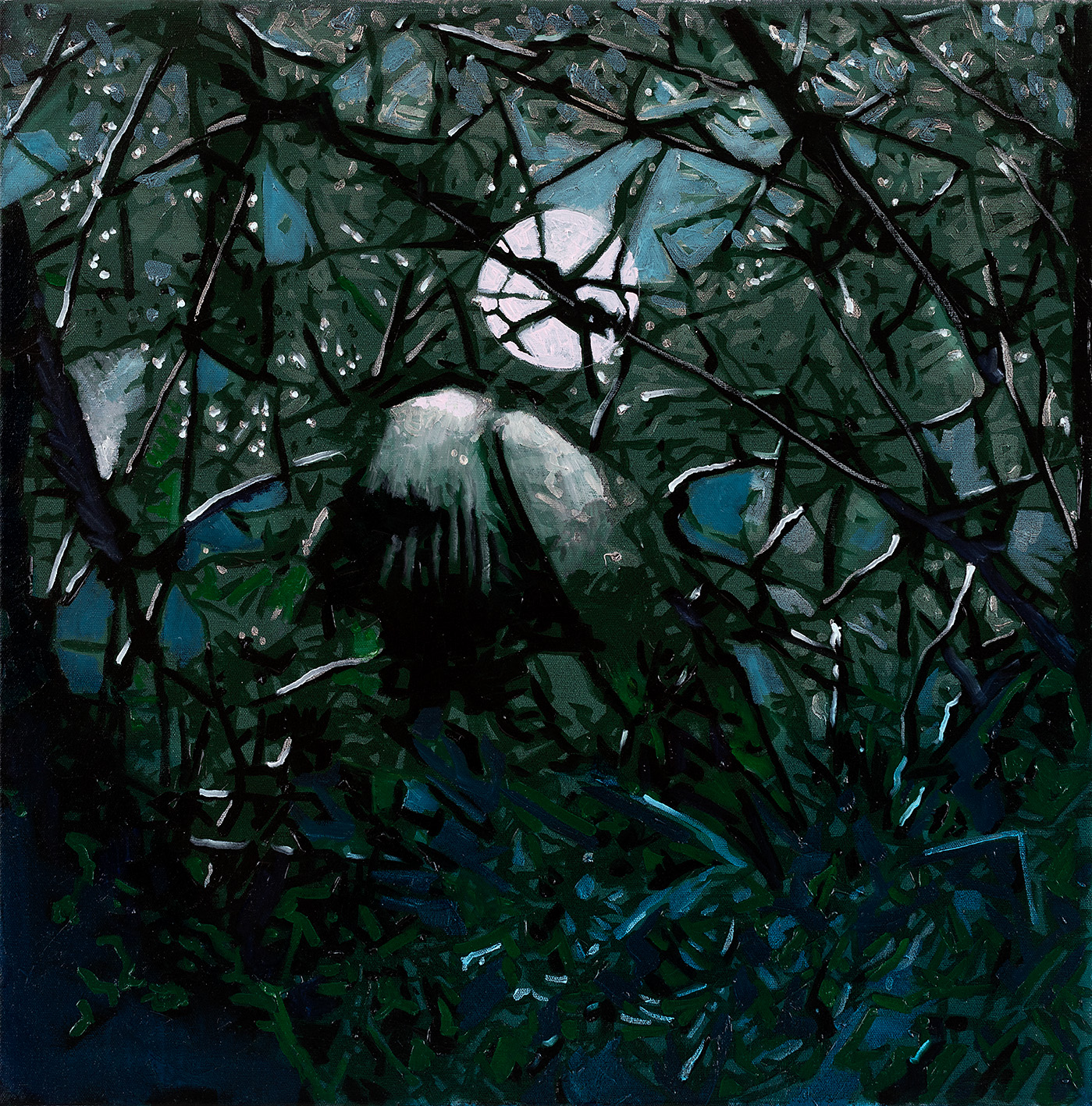"Echolocation IV",
2022,
Oil on canvas
60x60 cm
