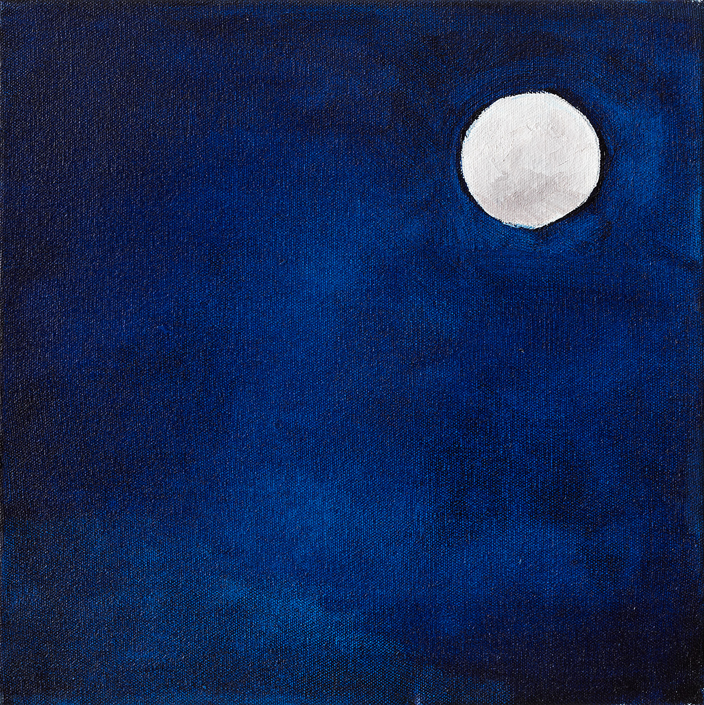 "Moon", 
2022,
Oil on canvas,
30x30 cm
