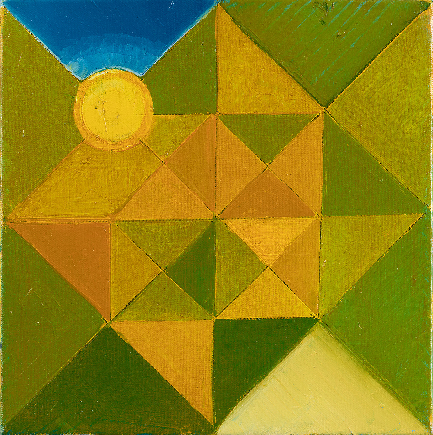 "Sun",
2022,
Oil on canvas,
30x30 cm