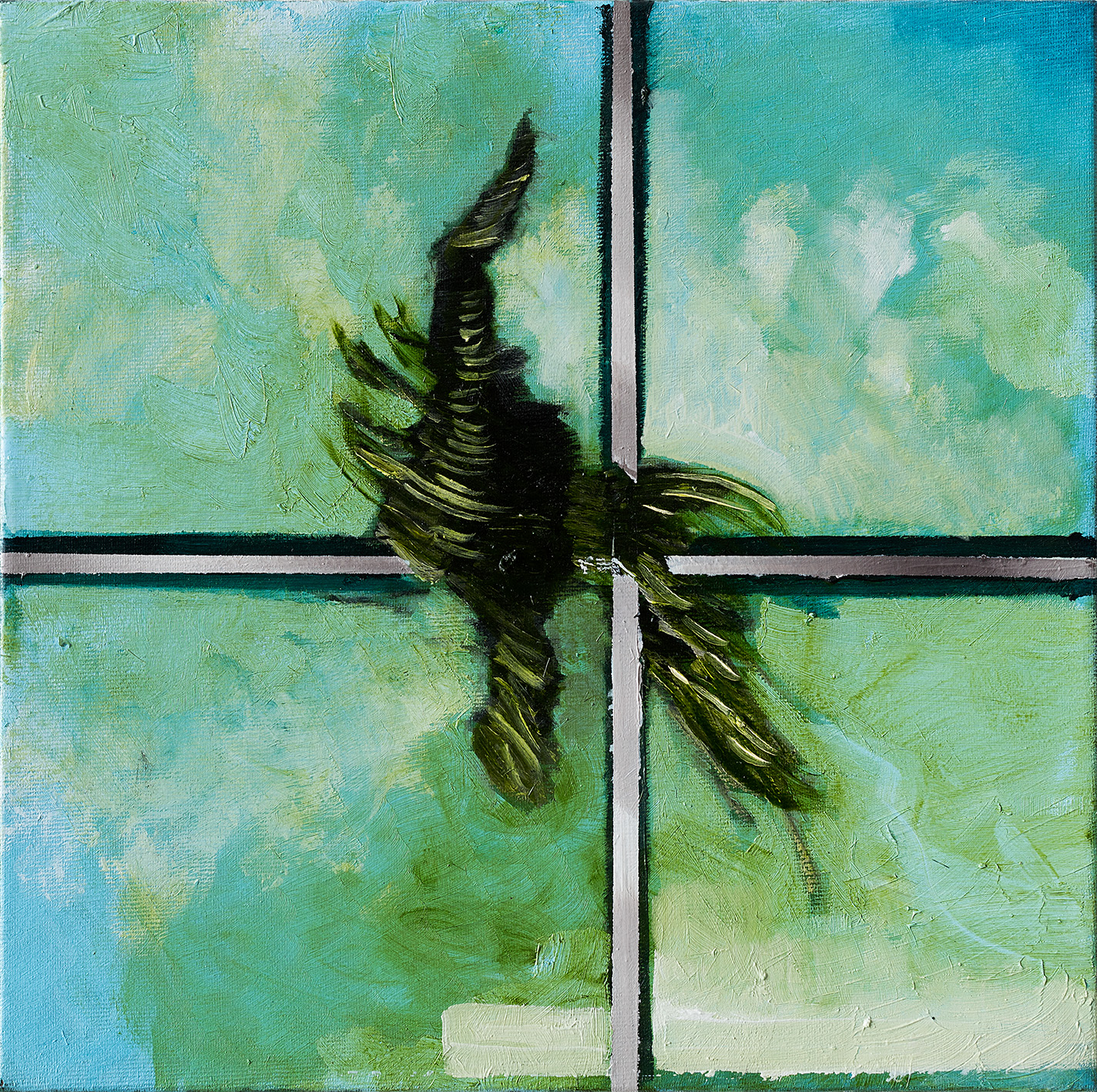 "Bird IV",
Oil on canvas,
30x30 cm