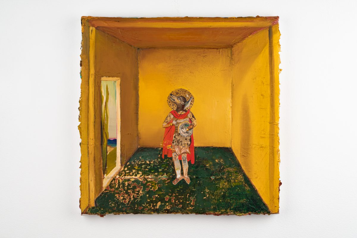 Elena Ceretti Stein, View 7 (After Fra Angelico), 2022, Oil on canvas, gold leaf, 40x40 cm. Photo by Daniel Hanoch